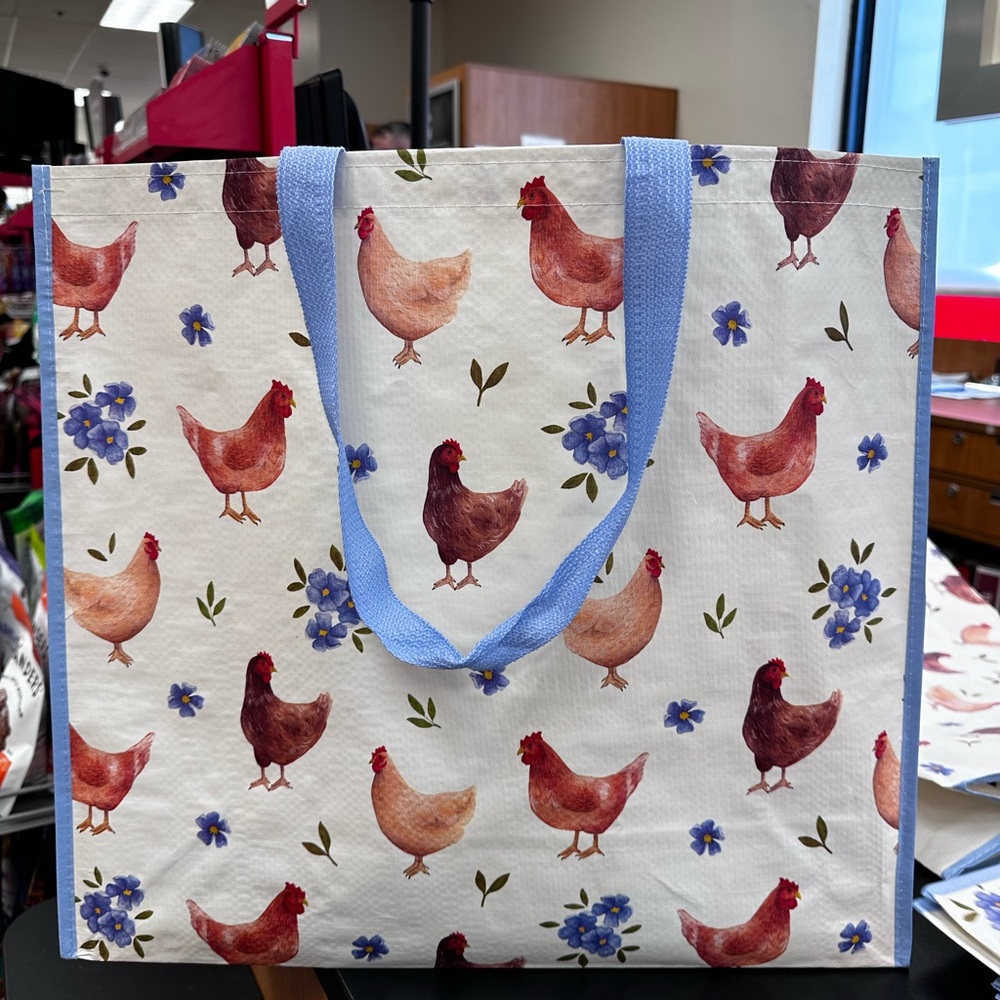 NEW Viral Large Reusable Bag - Chickens/ Hens x 3